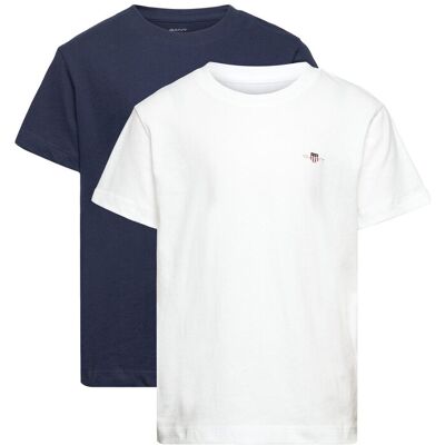 Gant C-Neck T-Shirt 2-Pack 146-152 Patterned 146-152 Gant C-Neck T-Shirt 2-Pack 146-152 Patterned 146-152