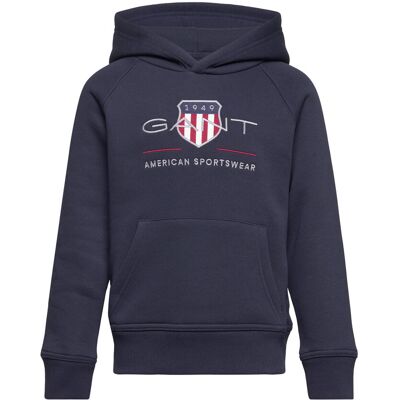 Gant Archive Shield Hoodie 134-140 Navy 134-140 Gant Archive Shield Hoodie 134-140 Navy 134-140