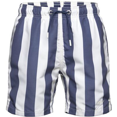 Gant Block Stripe Swim Shorts 92 Blue 92 Gant Block Stripe Swim Shorts 92 Blue 92