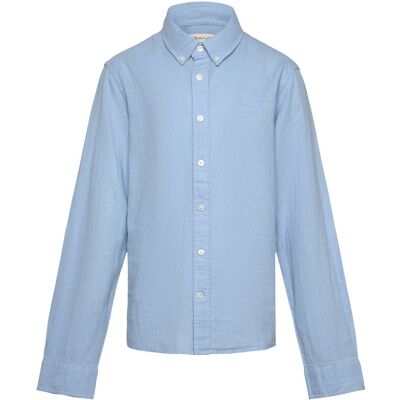 Gant Cotton Linen Bd Ls Shirt 134-140 Blue 134-140 Gant Cotton Linen Bd Ls Shirt 134-140 Blue 134-140