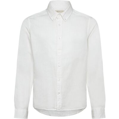 Gant Cotton Linen Bd Ls Shirt 134-140 White 134-140 Gant Cotton Linen Bd Ls Shirt 134-140 White 134-140