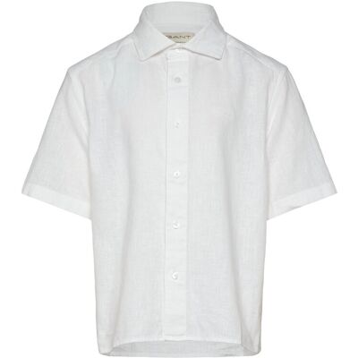 Gant Cotton Linen Ss Shirt 146-152 White 146-152 Gant Cotton Linen Ss Shirt 146-152 White 146-152