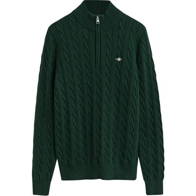 Gant Cotton Cable Half Zip 134-140 Green 134-140 Gant Cotton Cable Half Zip 134-140 Green 134-140
