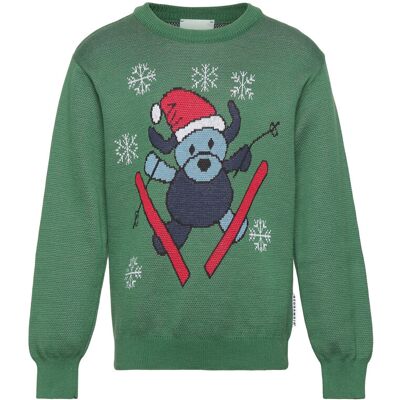 Geggamoja Knitted Crew Neck Sweater Mossgreen 98/104 Green 98/104 Geggamoja Knitted Crew Neck Sweater Mossgreen 98/104 Green 98/104