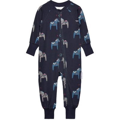 Geggamoja Bamboo Two Way Zip Pyjamas 74/80 Navy 74/80 Geggamoja Bamboo Two Way Zip Pyjamas 74/80 Navy 74/80