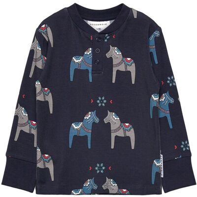 Geggamoja Bamboo Grandpa Sweater 74/80 Navy 74/80 Geggamoja Bamboo Grandpa Sweater 74/80 Navy 74/80
