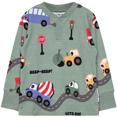 Geggamoja Bamboo Grandpa Sweater 74/80 Green 74/80 Geggamoja Bamboo Grandpa Sweater 74/80 Green 74/80