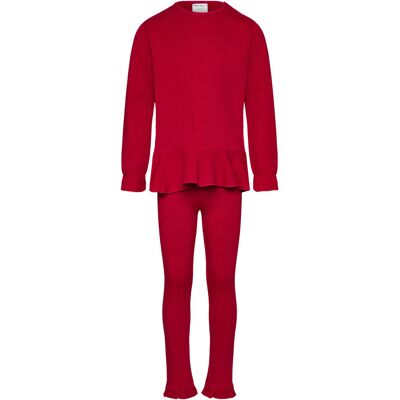 Geggamoja Flounce Set 62/68 Red 62/68 Geggamoja Flounce Set 62/68 Red 62/68