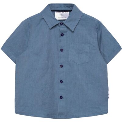 Geggamoja Linen Shirt 98/104 Blue 98/104 Geggamoja Linen Shirt 98/104 Blue 98/104