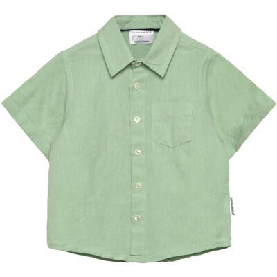Geggamoja Linen Shirt 98/104 Green 98/104 Geggamoja Linen Shirt 98/104 Green 98/104