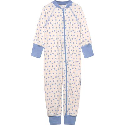 Geggamoja Bamboo Two Way Zip Pyjamas 74/80 Blue 74/80 Geggamoja Bamboo Two Way Zip Pyjamas 74/80 Blue 74/80