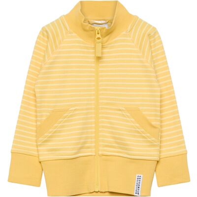 Geggamoja Zip Sweater Striped 86/92 Yellow 86/92 Geggamoja Zip Sweater Striped 86/92 Yellow 86/92