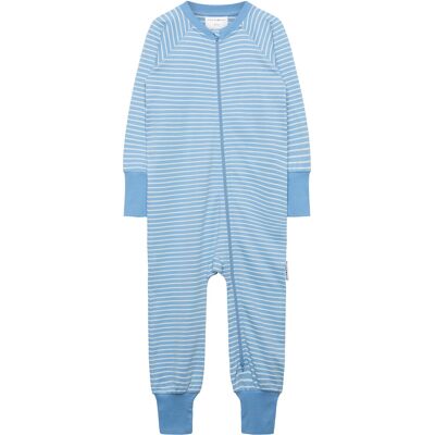 Geggamoja Pyjamas Two Way Zipper Striped 62/68 Blue 62/68 Geggamoja Pyjamas Two Way Zipper Striped 62/68 Blue 62/68