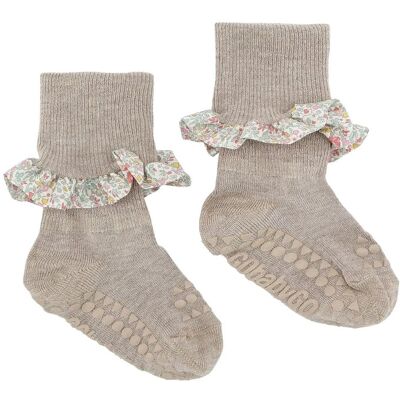 GoBabyGo Non-Slip Socks - Bamboo / Liberty 27/30 Beige 27/30 GoBabyGo Non-Slip Socks - Bamboo / Liberty 27/30 Beige 27/30