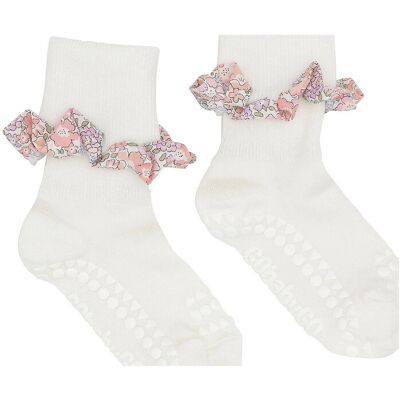 GoBabyGo Non-Slip Socks - Bamboo / Liberty 17/19 White 17/19 GoBabyGo Non-Slip Socks - Bamboo / Liberty 17/19 White 17/19