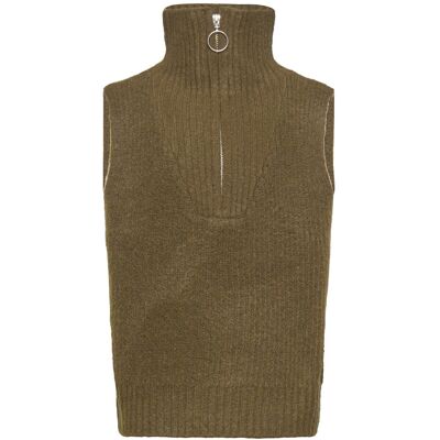 Grunt Giselle Vest Knit 164 Khaki 164 Grunt Giselle Vest Knit 164 Khaki 164