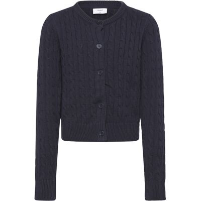 Grunt Grline Cable Ls Knit Cardigan L/14Y Navy L/14Y Grunt Grline Cable Ls Knit Cardigan L/14Y Navy L/14Y