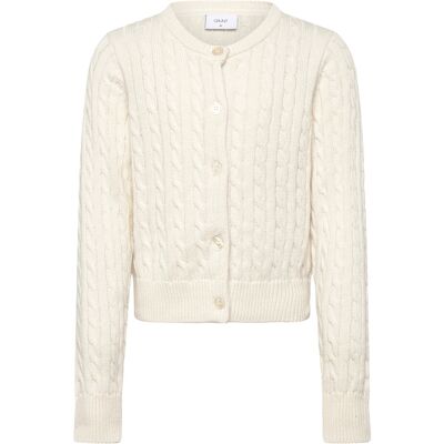 Grunt Grline Cable Ls Knit Cardigan M/12Y Cream M/12Y Grunt Grline Cable Ls Knit Cardigan M/12Y Cream M/12Y