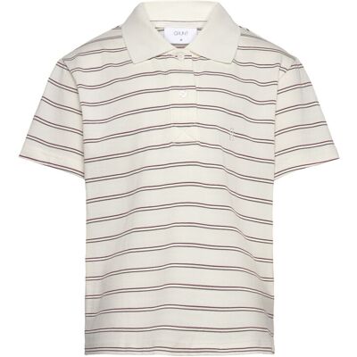 Grunt Grliv Stripe Ss Polo Tee 140 Cream 140 Grunt Grliv Stripe Ss Polo Tee 140 Cream 140
