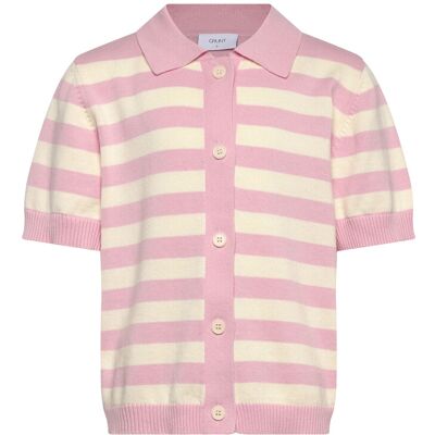 Grunt Grcarla Ss Stripe Knit Cardigan 140 Pink 140 Grunt Grcarla Ss Stripe Knit Cardigan 140 Pink 140