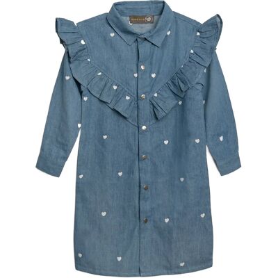 Hanevild Denim Dress - (Girl) Mother, Daugther, Son Outfit 74 Blue 74 Hanevild Denim Dress - (Girl) Mother, Daugther, Son Outfit 74 Blue 74