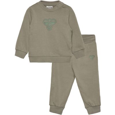 Hummel Hmlmini Jersey Crewsuit Bee 68 Khaki 68 Hummel Hmlmini Jersey Crewsuit Bee 68 Khaki 68