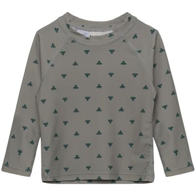 Hummel Hmlmini Bee Aop Swim T-Shirt L/S 86 Grey 86 Hummel Hmlmini Bee Aop Swim T-Shirt L/S 86 Grey 86