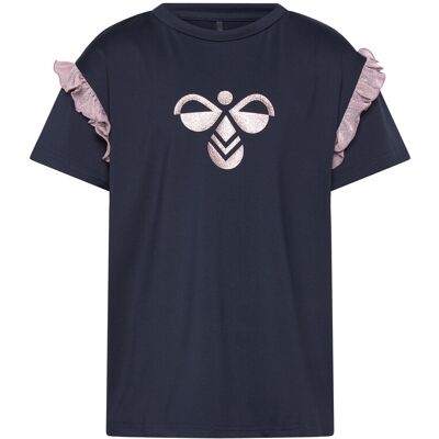 Hummel Hmljr Mix Glitter T-Shirt S/S 134/140 Navy 134/140 Hummel Hmljr Mix Glitter T-Shirt S/S 134/140 Navy 134/140