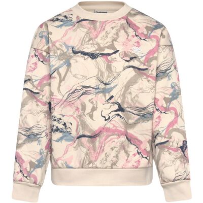 Hummel Hmljr Loose Aop Sweatshirt 134/140 Cream 134/140 Hummel Hmljr Loose Aop Sweatshirt 134/140 Cream 134/140