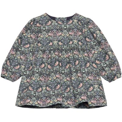 Huttelihut Dress In Liberty Fabric 56 Navy 56 Huttelihut Dress In Liberty Fabric 56 Navy 56