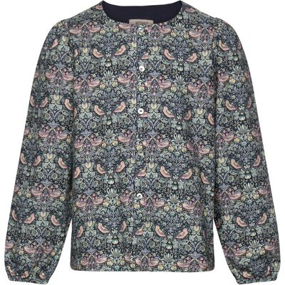 Huttelihut Blouse In Liberty Fabric 86 Navy 86 Huttelihut Blouse In Liberty Fabric 86 Navy 86