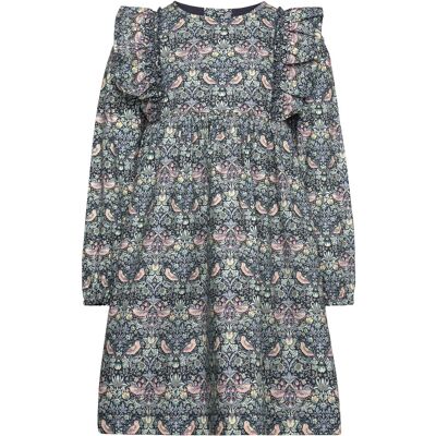 Huttelihut Dress In Liberty Fabric 86 Navy 86 Huttelihut Dress In Liberty Fabric 86 Navy 86