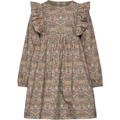 Huttelihut Dress In Liberty Fabric 104 Khaki 104 Huttelihut Dress In Liberty Fabric 104 Khaki 104