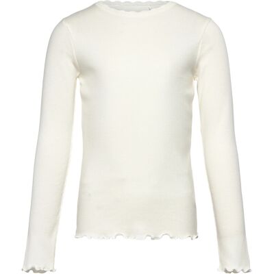 Huttelihut T-Shirt Ls Rib 86 White 86 Huttelihut T-Shirt Ls Rib 86 White 86