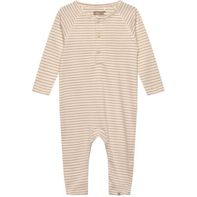 Huttelihut Romper Ls Yd Stripe 74 Beige 74 Huttelihut Romper Ls Yd Stripe 74 Beige 74
