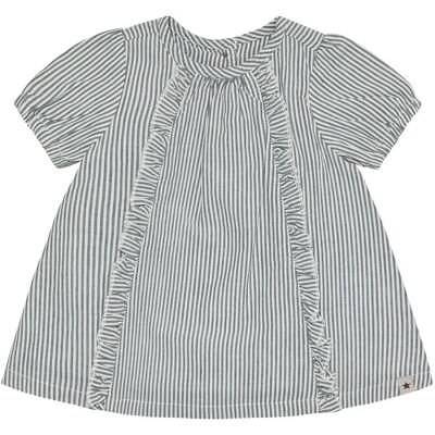 Huttelihut Dress Ss Yd Stripe 68 Grey 68 Huttelihut Dress Ss Yd Stripe 68 Grey 68