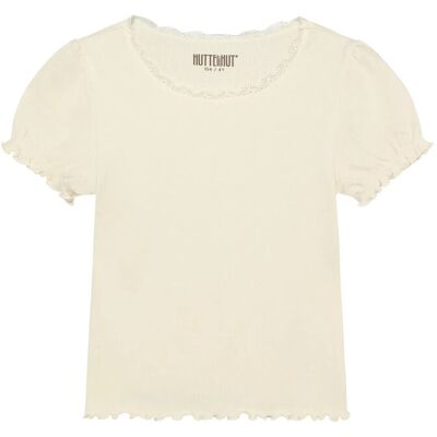 Huttelihut T-Shirt Ss Rib 92 White 92 Huttelihut T-Shirt Ss Rib 92 White 92