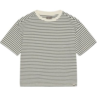 Huttelihut T-Shirt Ss Yd Stripe 122 Cream 122 Huttelihut T-Shirt Ss Yd Stripe 122 Cream 122