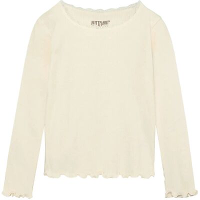 Huttelihut T-Shirt Ls Rib 92 Cream 92 Huttelihut T-Shirt Ls Rib 92 Cream 92