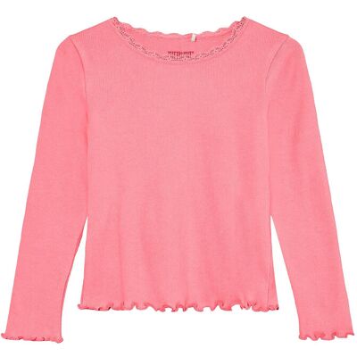 Huttelihut T-Shirt Ls Rib 122 Pink 122 Huttelihut T-Shirt Ls Rib 122 Pink 122