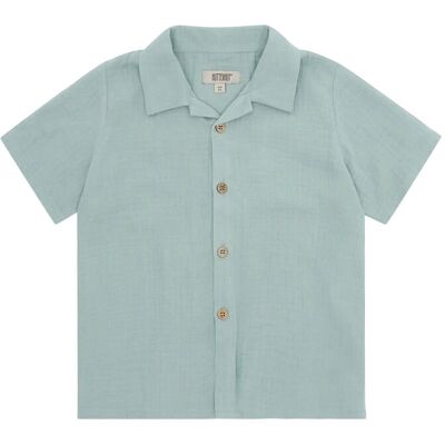Huttelihut Shirt Ss Muslin 122 Blue 122 Huttelihut Shirt Ss Muslin 122 Blue 122