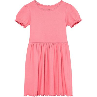 Huttelihut Dress Ss Rib 86 Pink 86 Huttelihut Dress Ss Rib 86 Pink 86