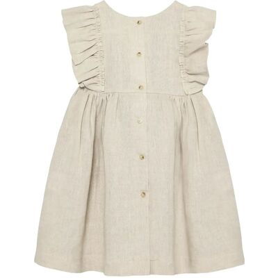 Huttelihut Dress Ss Linen 110 Beige 110 Huttelihut Dress Ss Linen 110 Beige 110
