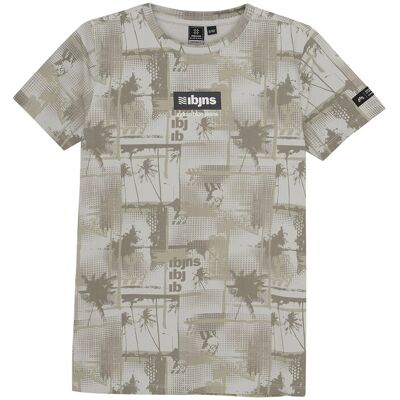 Indian Blue Jeans T-Shirt Ibj All Over Print 110 Grey 110 Indian Blue Jeans T-Shirt Ibj All Over Print 110 Grey 110
