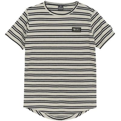 Indian Blue Jeans T-Shirt Stripe Badge 140 Patterned 140 Indian Blue Jeans T-Shirt Stripe Badge 140 Patterned 140