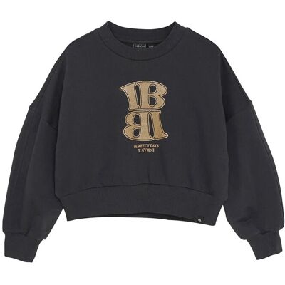 Indian Blue Jeans Sweater Lava Dye 140 Black 140 Indian Blue Jeans Sweater Lava Dye 140 Black 140