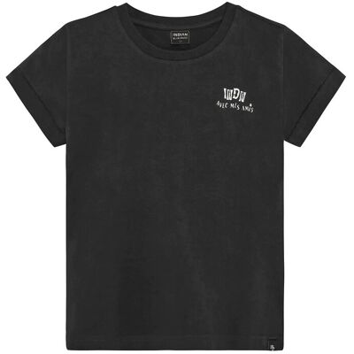 Indian Blue Jeans T-Shirt Washed Print 152 Black 152 Indian Blue Jeans T-Shirt Washed Print 152 Black 152