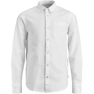 Jack & Jones Jjeoxford Shirt L/S Noos Jnr 128 White 128 Jack & Jones Jjeoxford Shirt L/S Noos Jnr 128 White 128