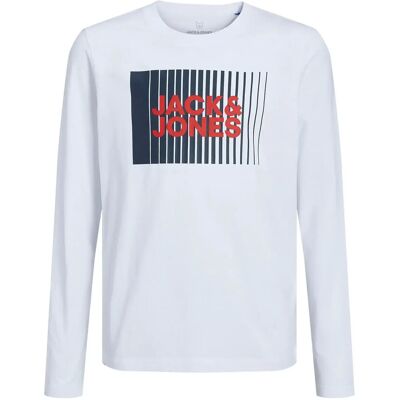 Jack & Jones Jjecorp Logo Tee Play Ls O-Neck Noos Jnr 164 White 164 Jack & Jones Jjecorp Logo Tee Play Ls O-Neck Noos Jnr 164 White 164