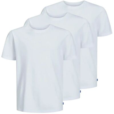 Jack & Jones Jjeorganic Basic Tee Ss 3Pk Mp Noos Jnr 128 White 128 Jack & Jones Jjeorganic Basic Tee Ss 3Pk Mp Noos Jnr 128 White 128